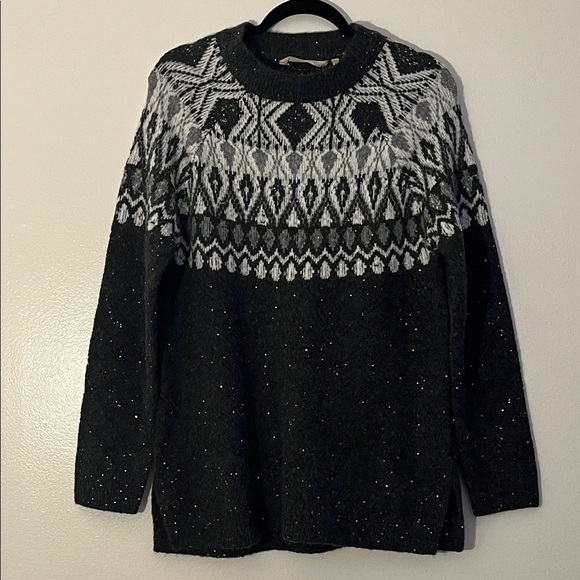 Soft Surroundings Sweaters - Soft Surroundings | New Fair Isle Seelie sweater Womens size L sequins soft cozy